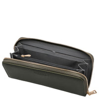 Seidenfelt Smilla - Damen- Geldbörse 19 cm (olive) - Ansicht 2