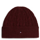 Tommy Hilfiger Flag Cable - Beanie (deep burgundy)