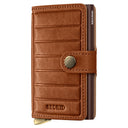 Secrid Miniwallet Emboss Lines - Kreditkartenetui 6cc 10.2 cm RFID (cognac+)