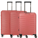 Travelite Mooby - 4-Rollen-Trolley Set L/M/S 3tlg. erw. (rot)