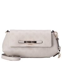 Guess Carmella Crossbody Flap - Umhängetasche 30 cm (bone logo)