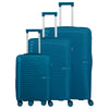 Travelite Pacific - Set de trolley con 4 ruedas 3 piezas (petrol)