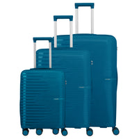 Travelite Pacific - 4-Rollen-Trolley Set 3tlg. (petrol)