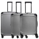 Travelite Millennium - 4-Rollen-Trolley Set 3tlg. erw. (silver)