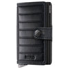 Secrid Miniwallet Emboss Lines - Kreditkartenetui 10.2 cm RFID (black+)
