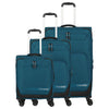 Travelite Kick Off - Trolley con 4 ruedas Set 3 piezas (petrol)