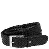 Aigner Business Belt - Belt 35 mm Braided Leather Belt (black, 115)