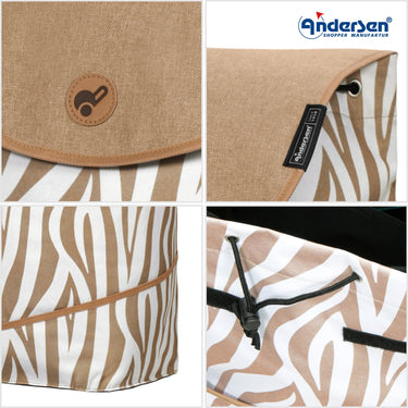 Andersen Unus Shopper Fun Tyra - Einkaufstrolley 59 cm (zebra) - Ansicht 6