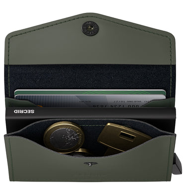 Secrid Envelope Matte - Geldbörse 8cc 10.2 cm RFID (green-black)