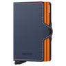Secrid Matte Twinwallet - Geldbörse 12cc 7 cm RFID (night blue-orange)