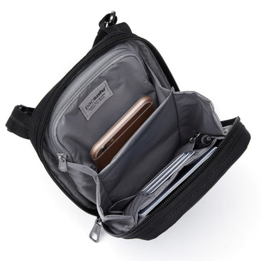 pacsafe RFIDsafe Tech Crossbody - Umhängetasche 22 cm (jet black) - Ansicht 6