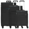 D&N Travel Line 9004 - Trolley - Set, 3tlg. (schwarz) - Markenkoffer
