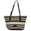 Seidenfelt Savonlinna - Bolso shopper 47 cm (natural straw with black stripes)