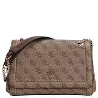 Guess Noelle II Convertible Xbody Flap - Umhängetasche 24 cm (latte logo/brown)