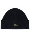 Lacoste Unisex Beanie - Gorro de lana acanalada (navy blue)