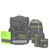 Lässig School Set Slim Unique - Set de mochila escolar 7 piezas (Anthracite)