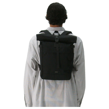 Sandqvist Icon Rolltop - Rucksack M 14" 60 cm (black/ black with black leather) - Ansicht 7