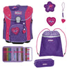 Scout Micro Exklusiv Superflash Extreme - Mochila escolar Set 4tlg. (Heartbeat)