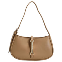Seidenfelt Loviisa - Schultertasche 23 cm (coffe & cream)