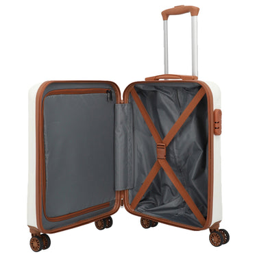 Travelite Bali - 4-Rollen-Kabinentrolley S 55 cm (weiß/cognac) - Ansicht 6