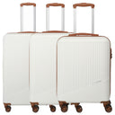 Travelite Bali - 4-Rollen Trolley Set 3tlg. (weiß/cognac)