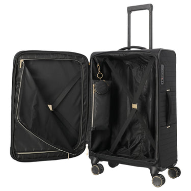 Travelite BARBARA Stepp - 4-Rollen-Trolley M 68 cm erw. (schwarz) - Ansicht 7