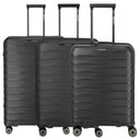 Travelite Mooby - 4-Rollen-Trolley Set L/M/S 3tlg. erw. (black)